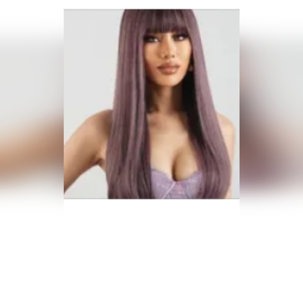 24" Lilac Synthetic Wig